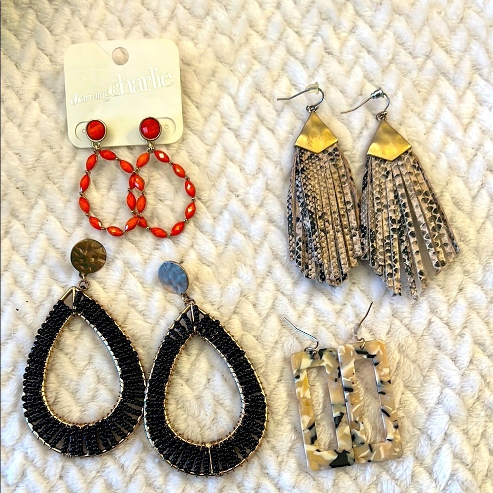 Fashion Earring Sets Dangle Black Bead Charming Charlies Earring Sets